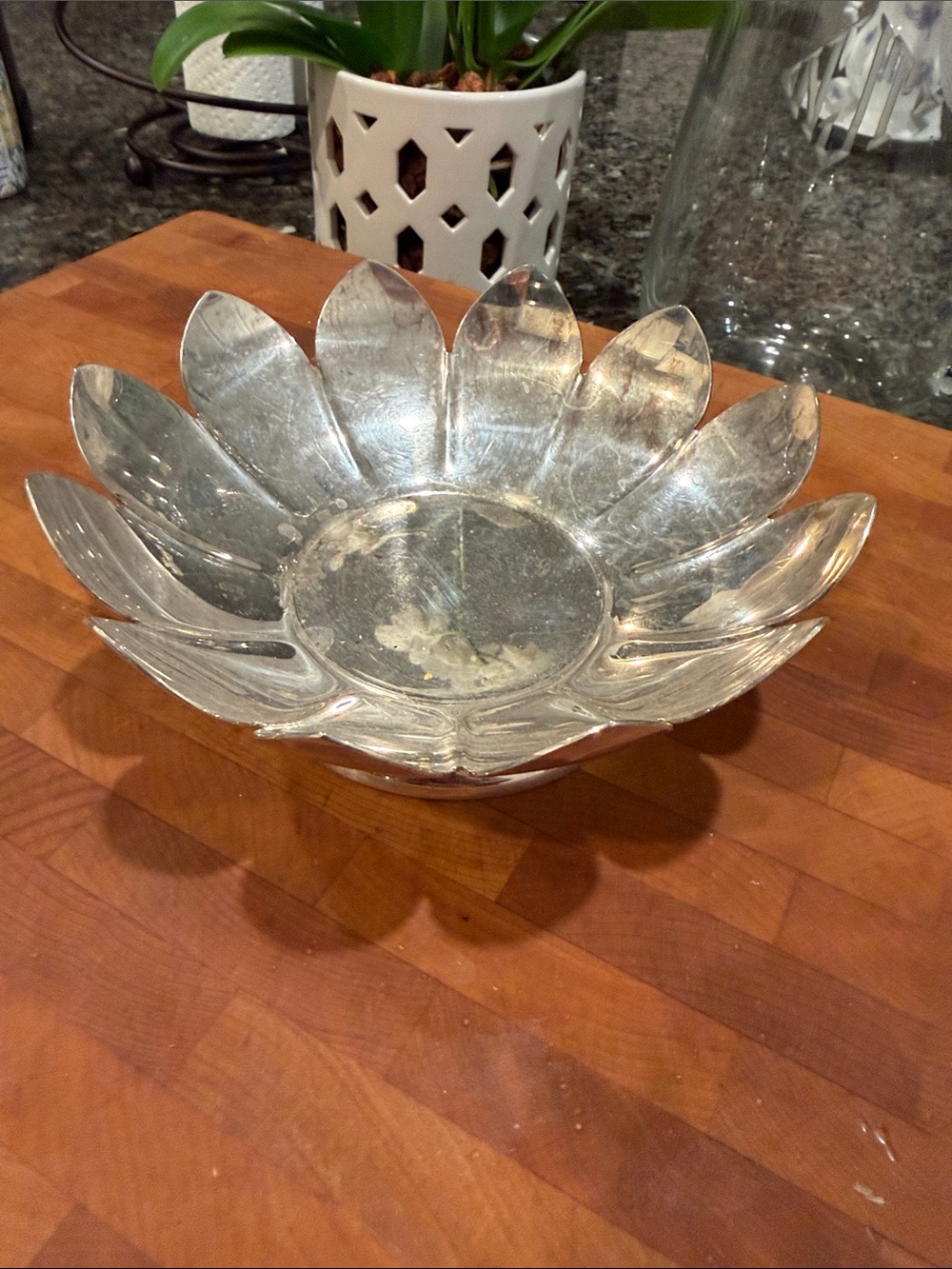 Reed & Barton Silver Lilly Pad Bowl